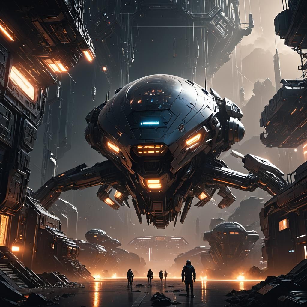 Cyber Tamagushi in Sci-Fi Alien World