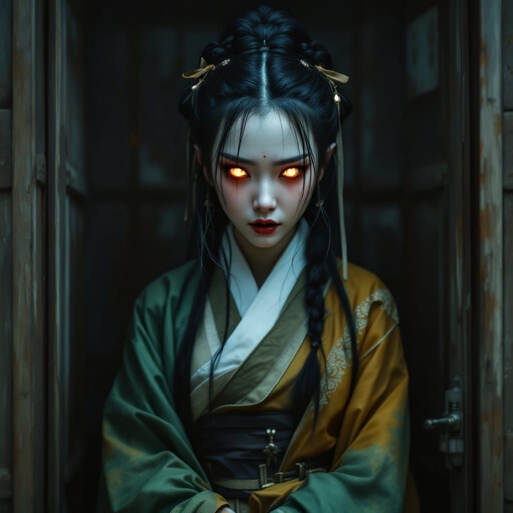 Ethereal Joseon Goddess of Toilets in Moody Hanbok