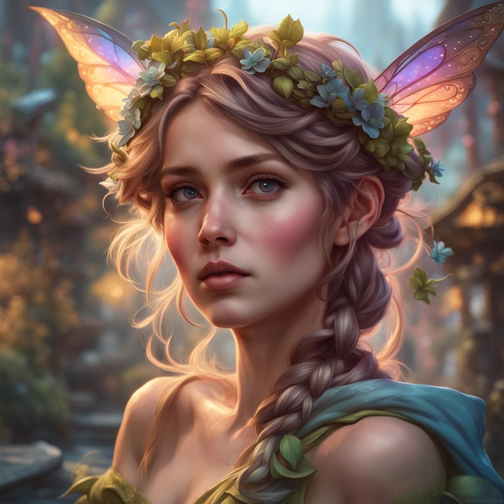 Enchanting Fairy Portrait in Hyperdetailed Style