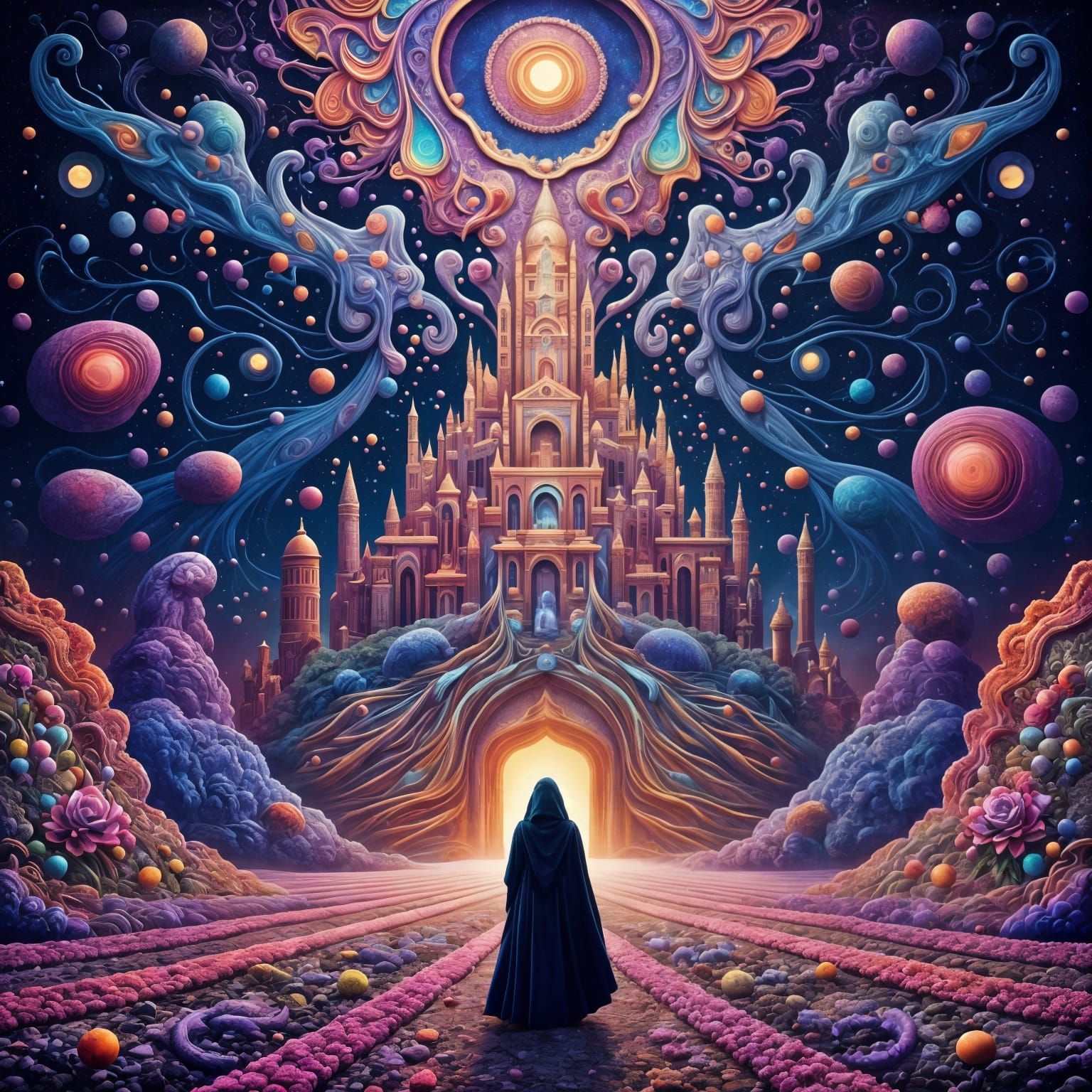 Mythic Realm Citadel of Four Converging Architectures