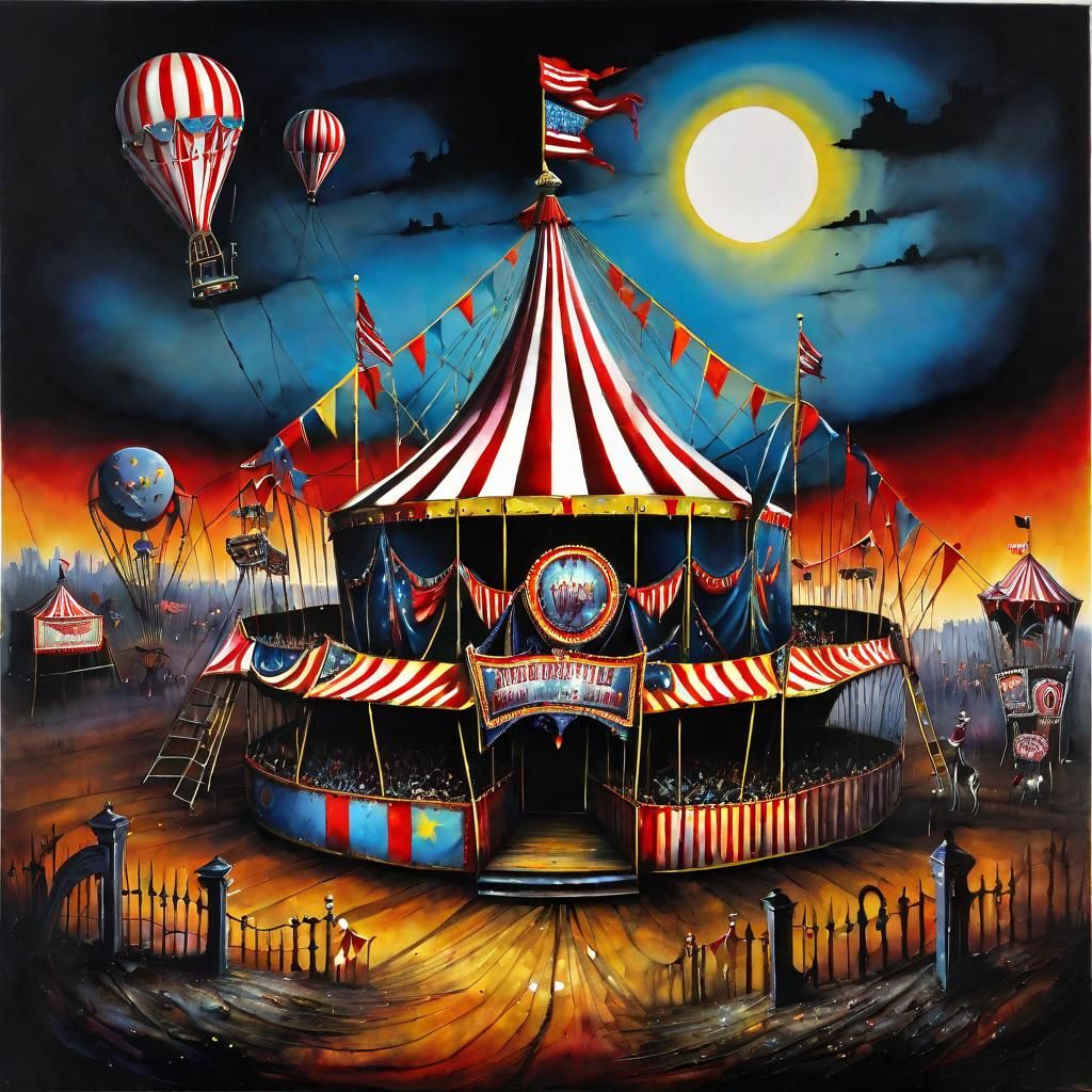 Haunted Circus Carnival by Tim Burton, Mixed Media