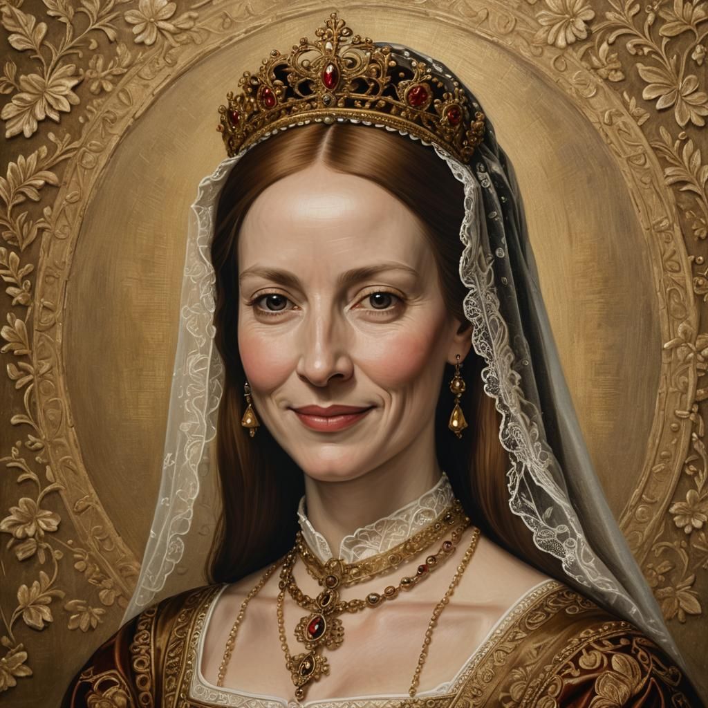 Renaissance Portrait of Queen Mary Tudor in Spanish Attire