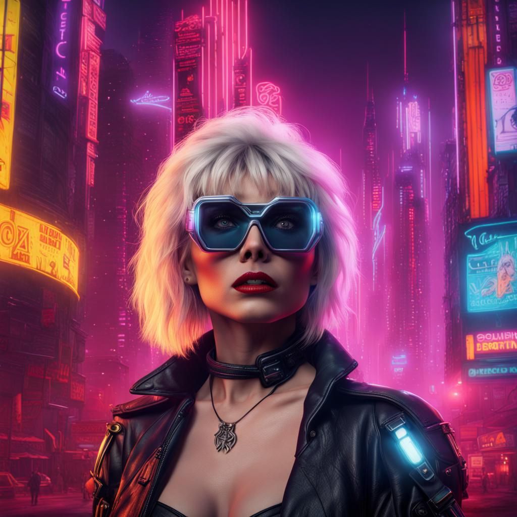Cyborg Debbie Harry in Neon City