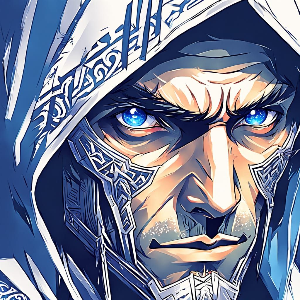 Assassin Creed Inspired Anime Male Close Up