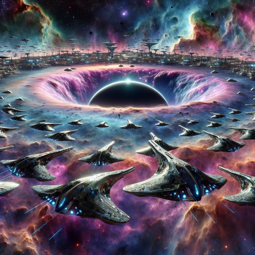 Extraterrestrial Armada in Nebula