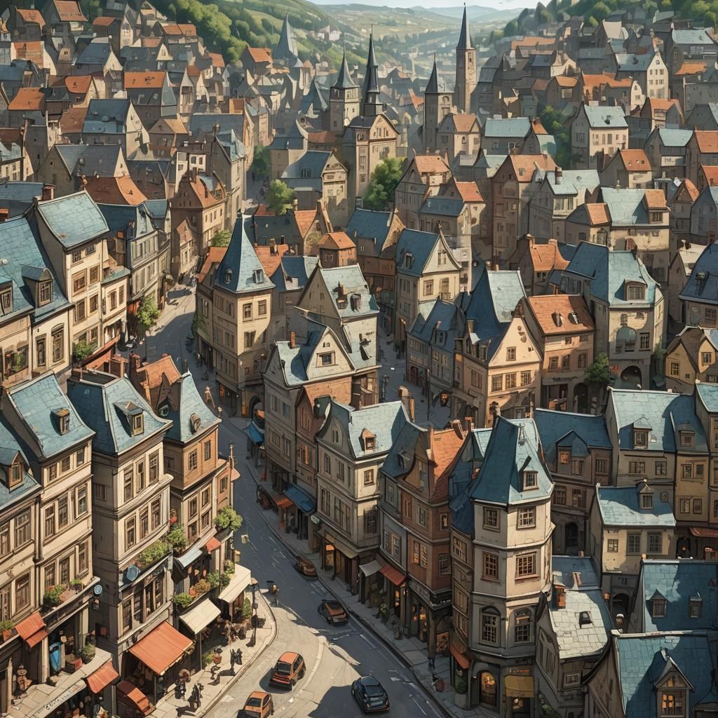 AI Interpretation of a City Street