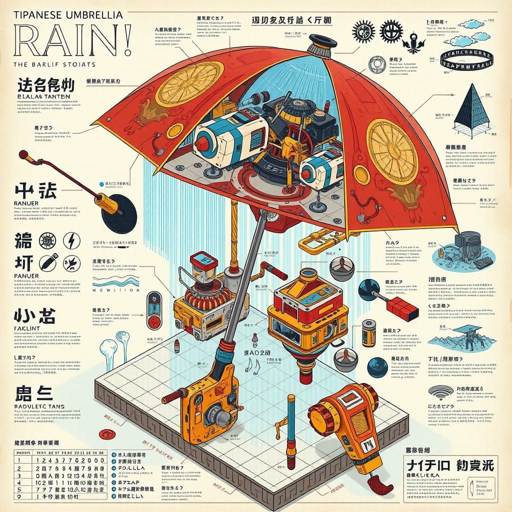 Steampunk Futurism Meets Traditional Japan in Intricate Low-...