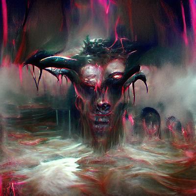 Sinister Vision of Purgatory in Dark Style