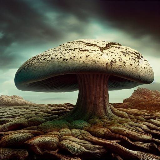 Mushroom Tree in Meteor Crater: 80s Photography