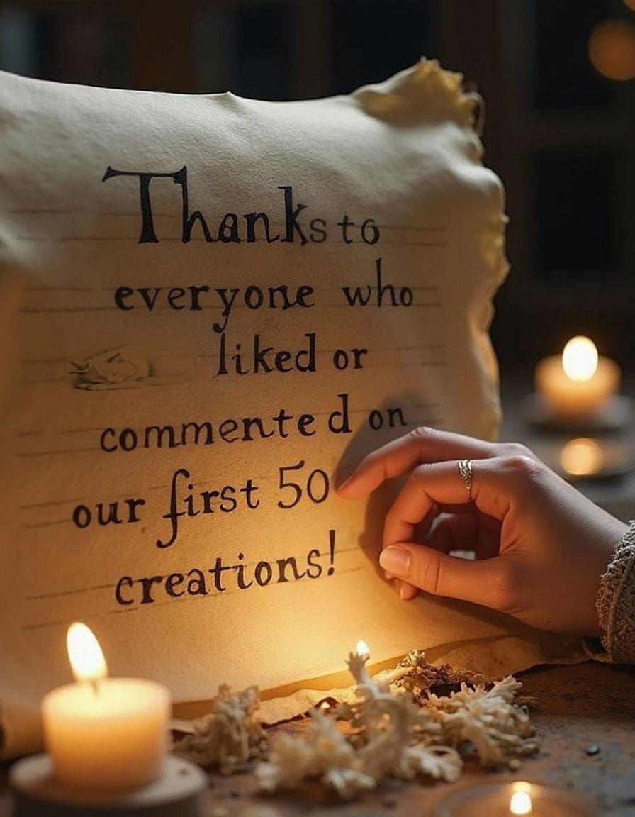 Thank You Scroll with Dreamlike Surrealism