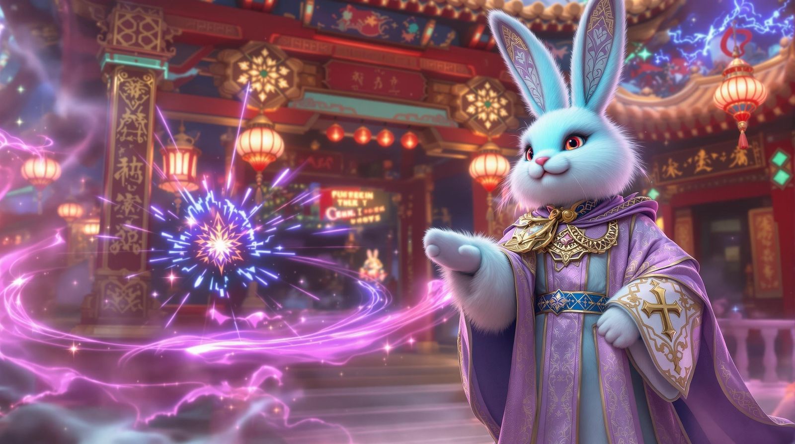 Super Gnostic Savior Bunny visits the wuxia world theme park