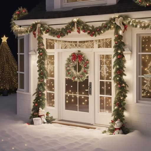 Festive Christmas Garland with Fairy Lights
