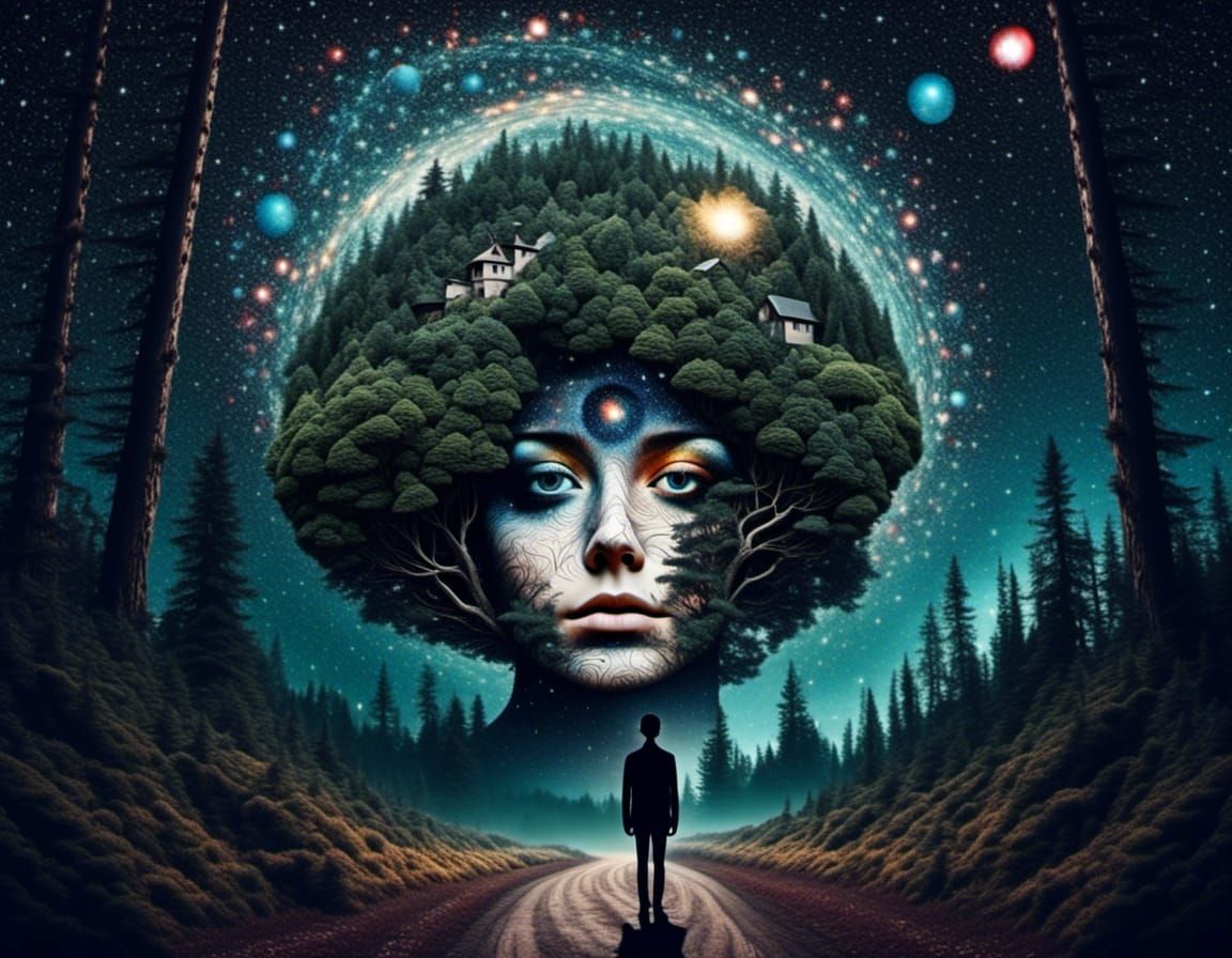 Optical Illusion: Galaxy Road to Head and Eyeball