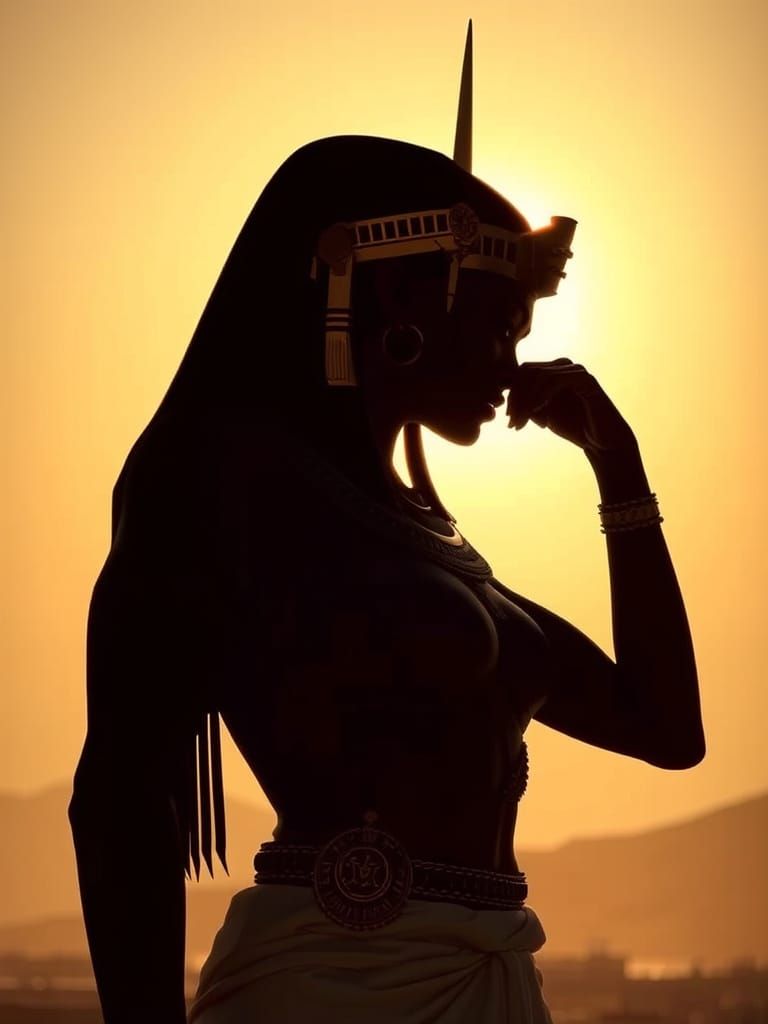 Nubian Queen Embraced by Shadow