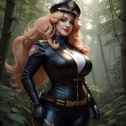 Surreal Princess Peach Embodies Art Nouveau in Fascist Offic...