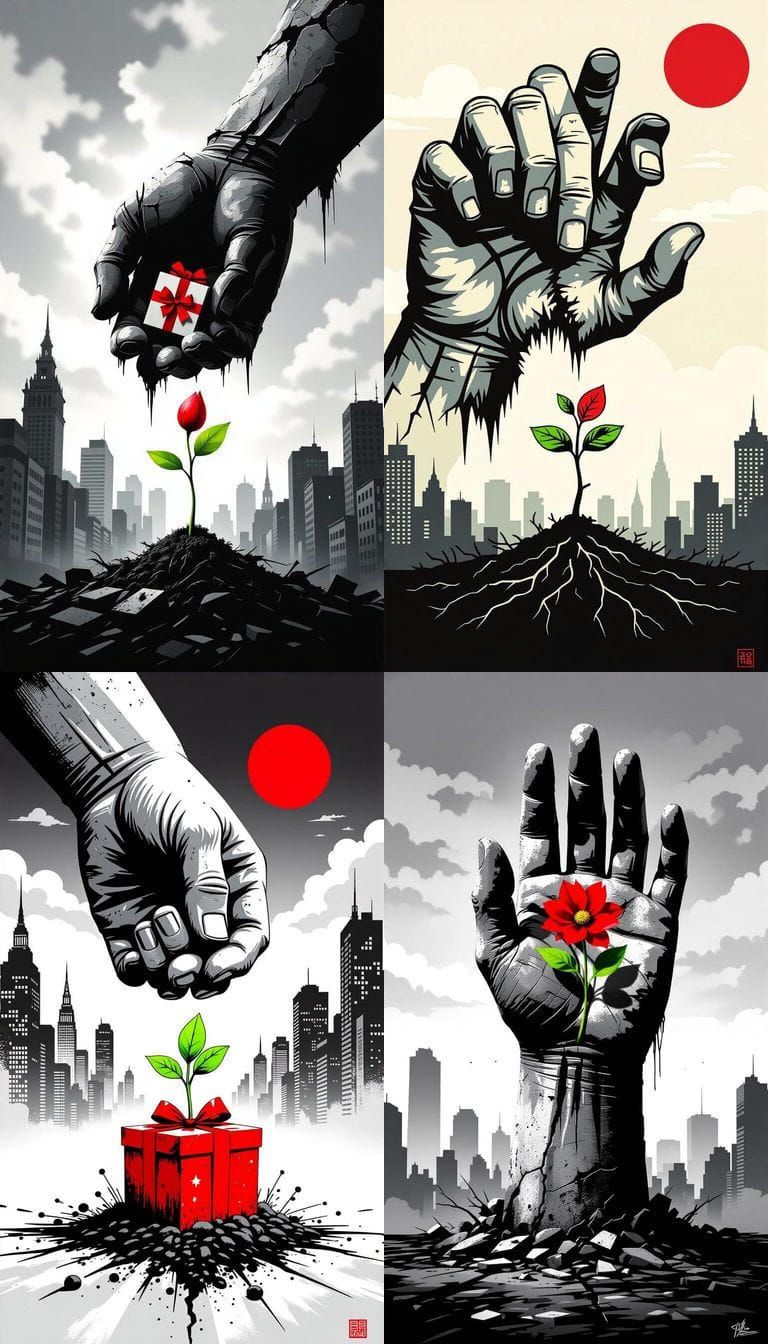 Protest Art: Global Inequality Crushing Hope