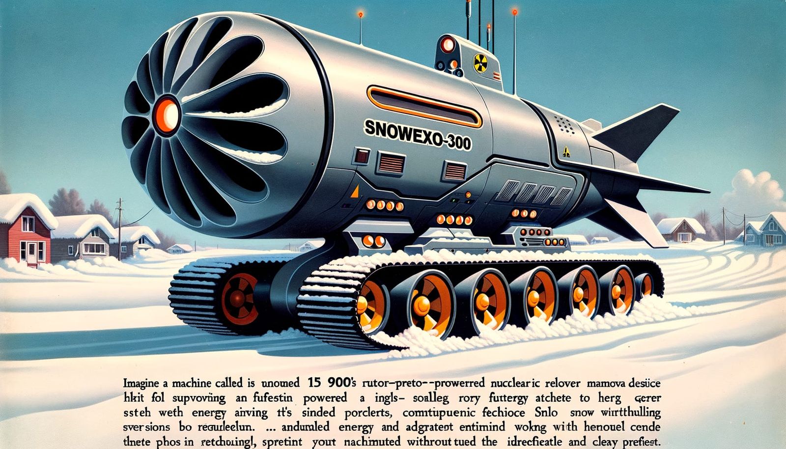 Retro-Futuristic SnowExo3000: A Nuclear-Powered Marvel