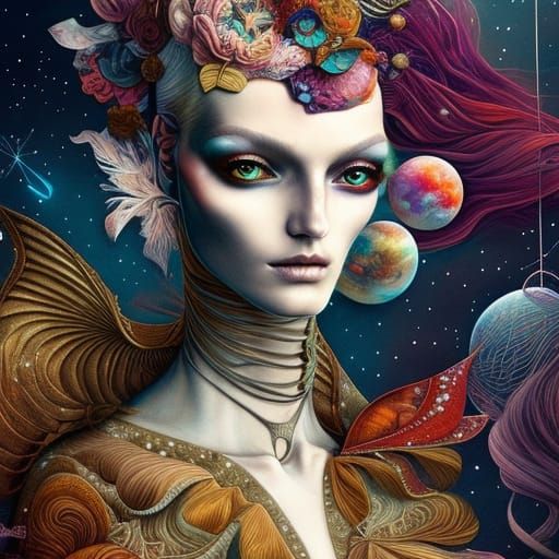 Fashion Carnival in Space: A Digital Painting