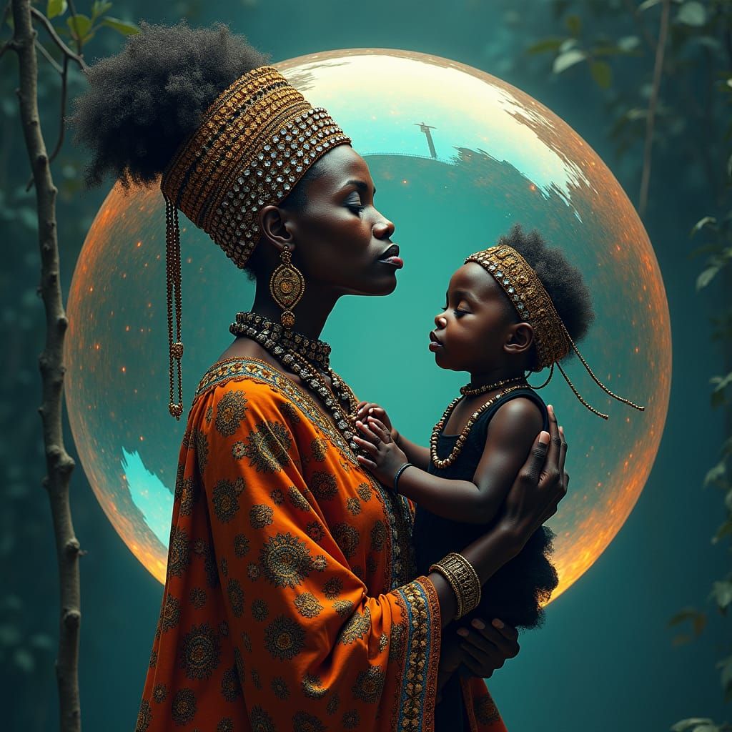 Exquisitely detailed Gothic Art Vivid Black Goth Swaihili vi...