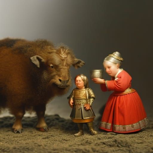 Dwarf Demands Soup in Dollhouse: Flemish Style