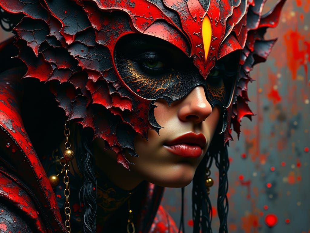 Gladiator Masked in Cinnabar and Gold