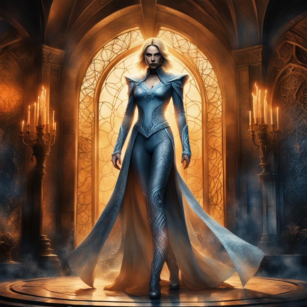 Vampire as Emma Frost in Ornate Chamber