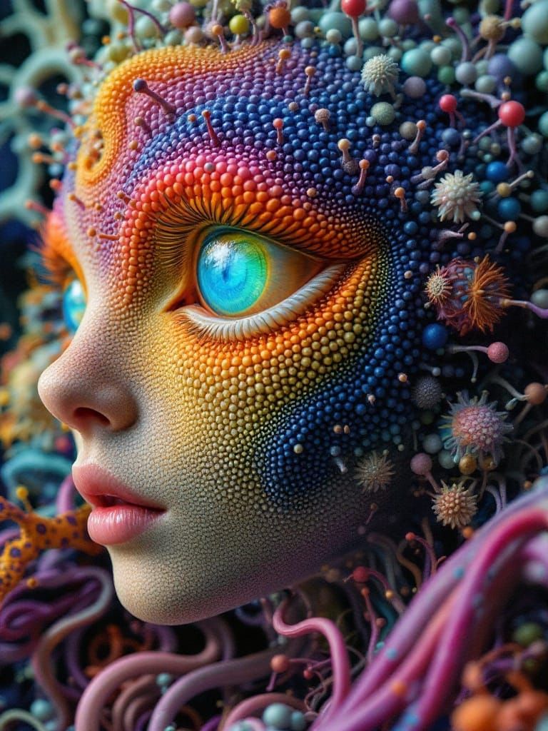 Quilliedpunk Creature in Iridescent Colorway