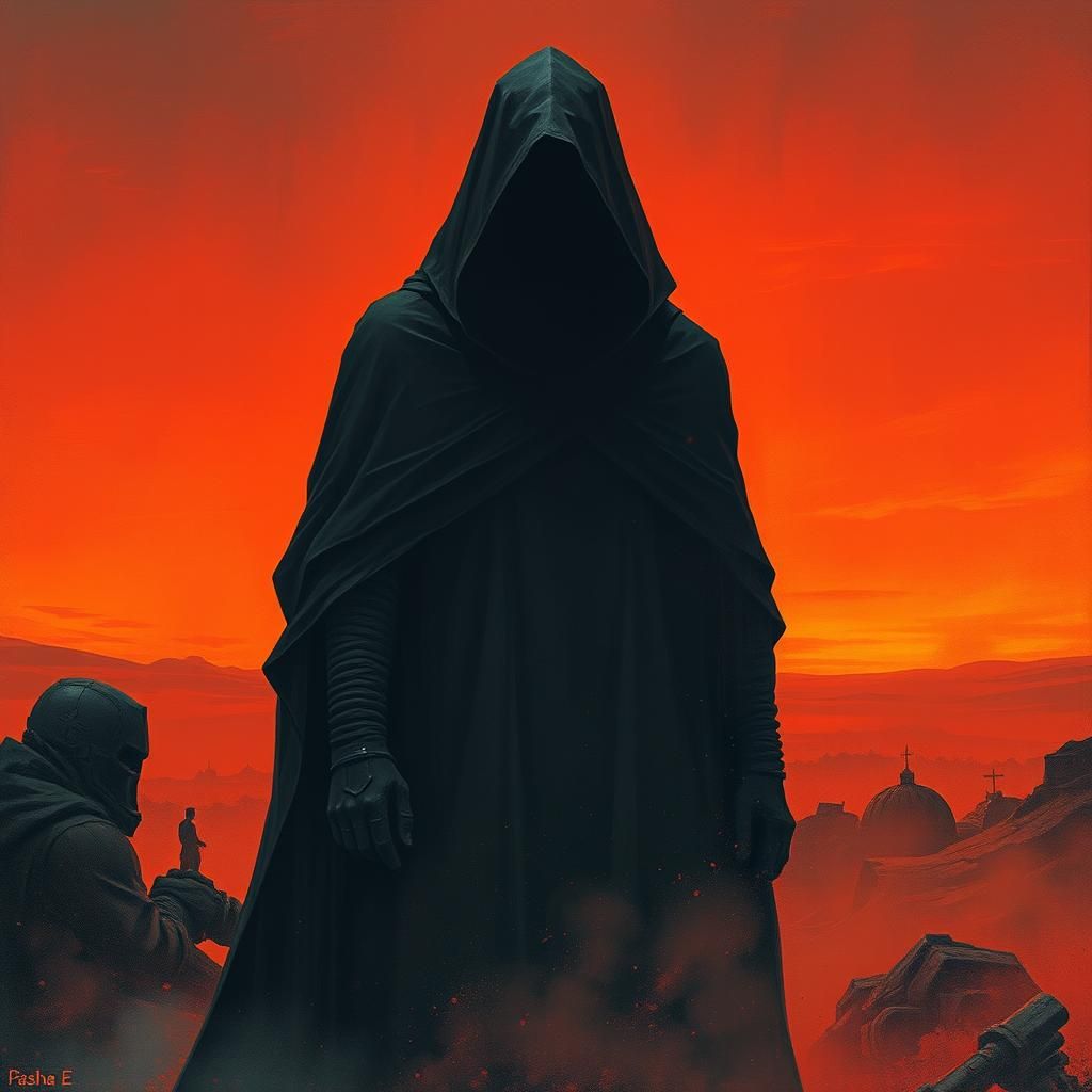 Dark Arithmetician in Soviet Futurism Style