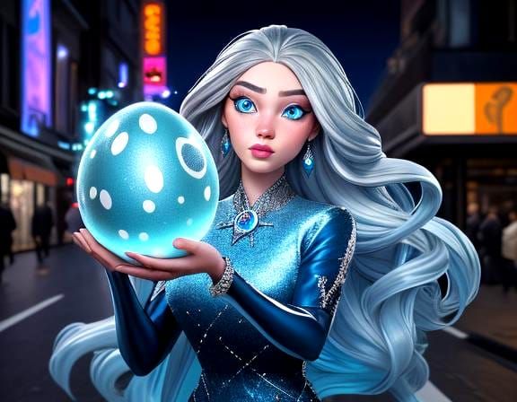 4 Images (3): Ines and the Faberge egg.