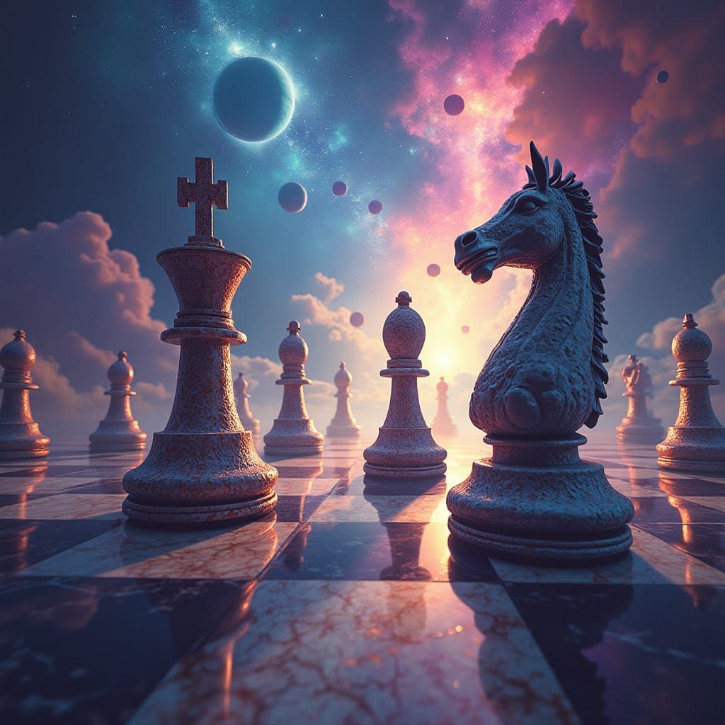 Galactic Chess Odyssey in Cosmic Splendor