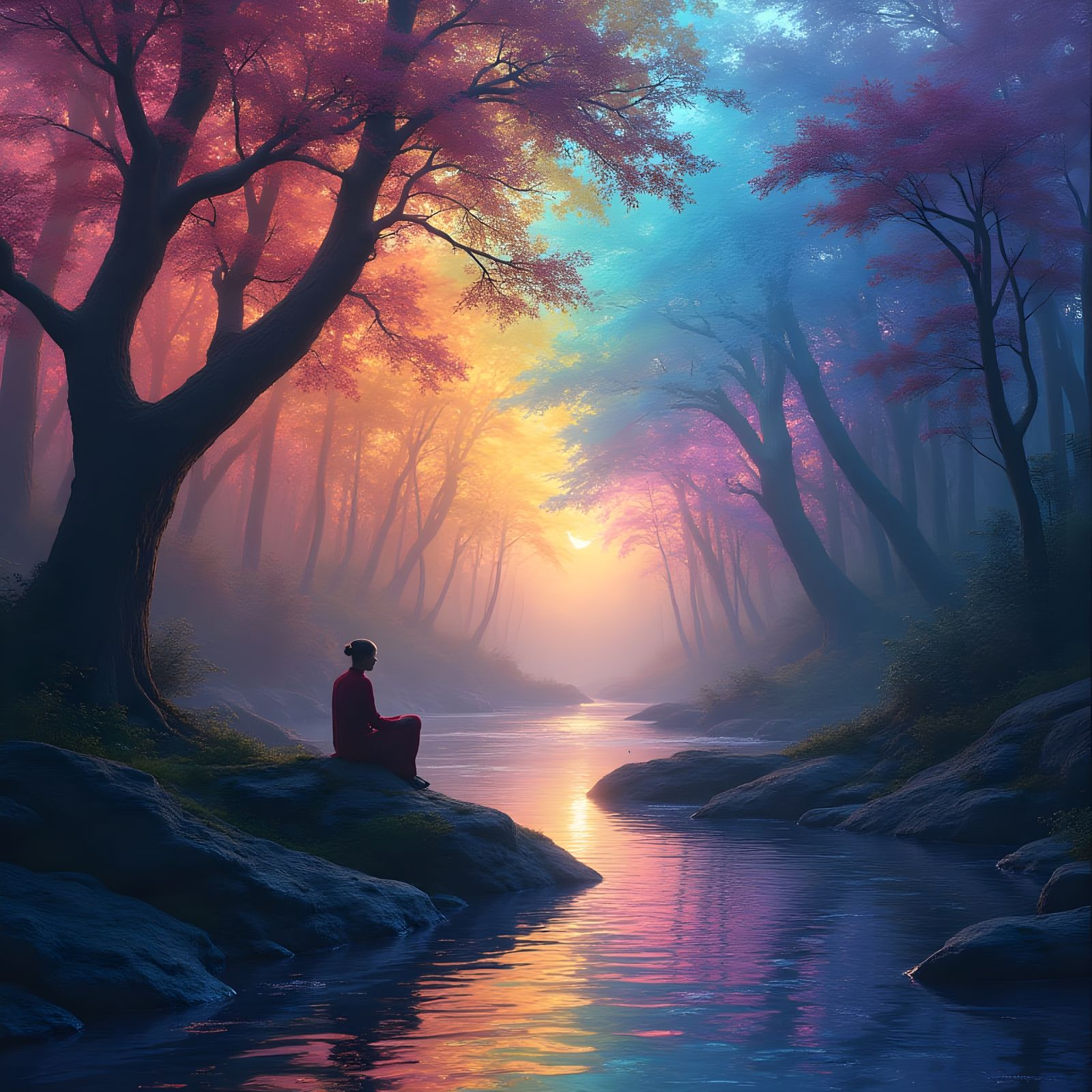 Surreal Dreamscape of an Artist's Dream