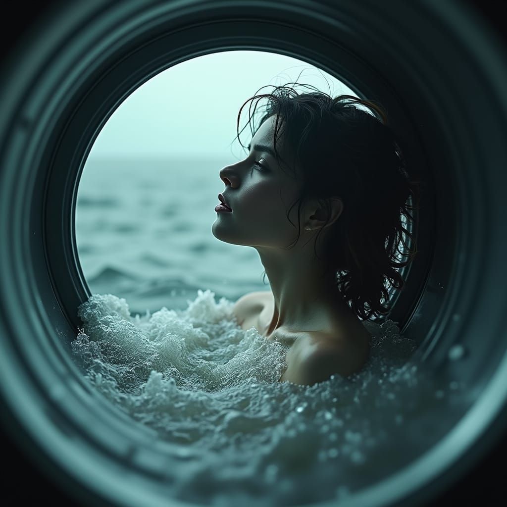 Washing Machine Reflection: World Washed Away