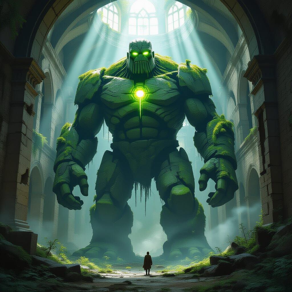 Colossal Stone Golem Awakens in Ancient Ruins