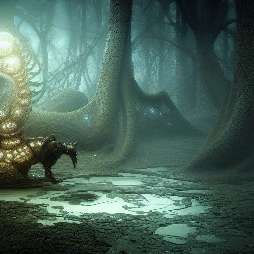 Psychedelic Moonscape: Hyperrealistic Digital Art