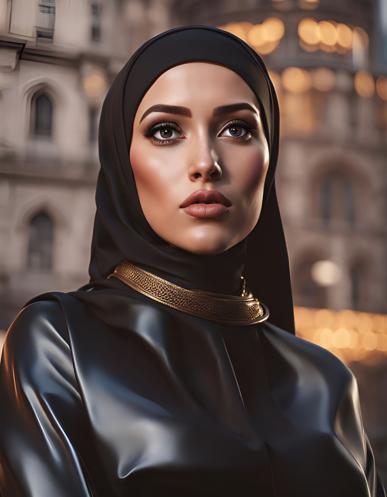 Hijabi Model in New York: Ultra-Realistic Digital Art