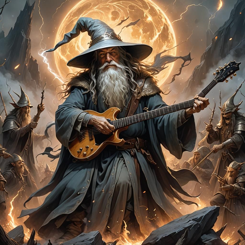 Gandalf shredding the Middle Earth Rock