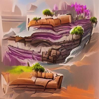 Dramatic Cliffside Landscape Concept Art