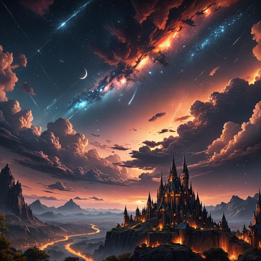 Fantastical Night Sky Matte Painting