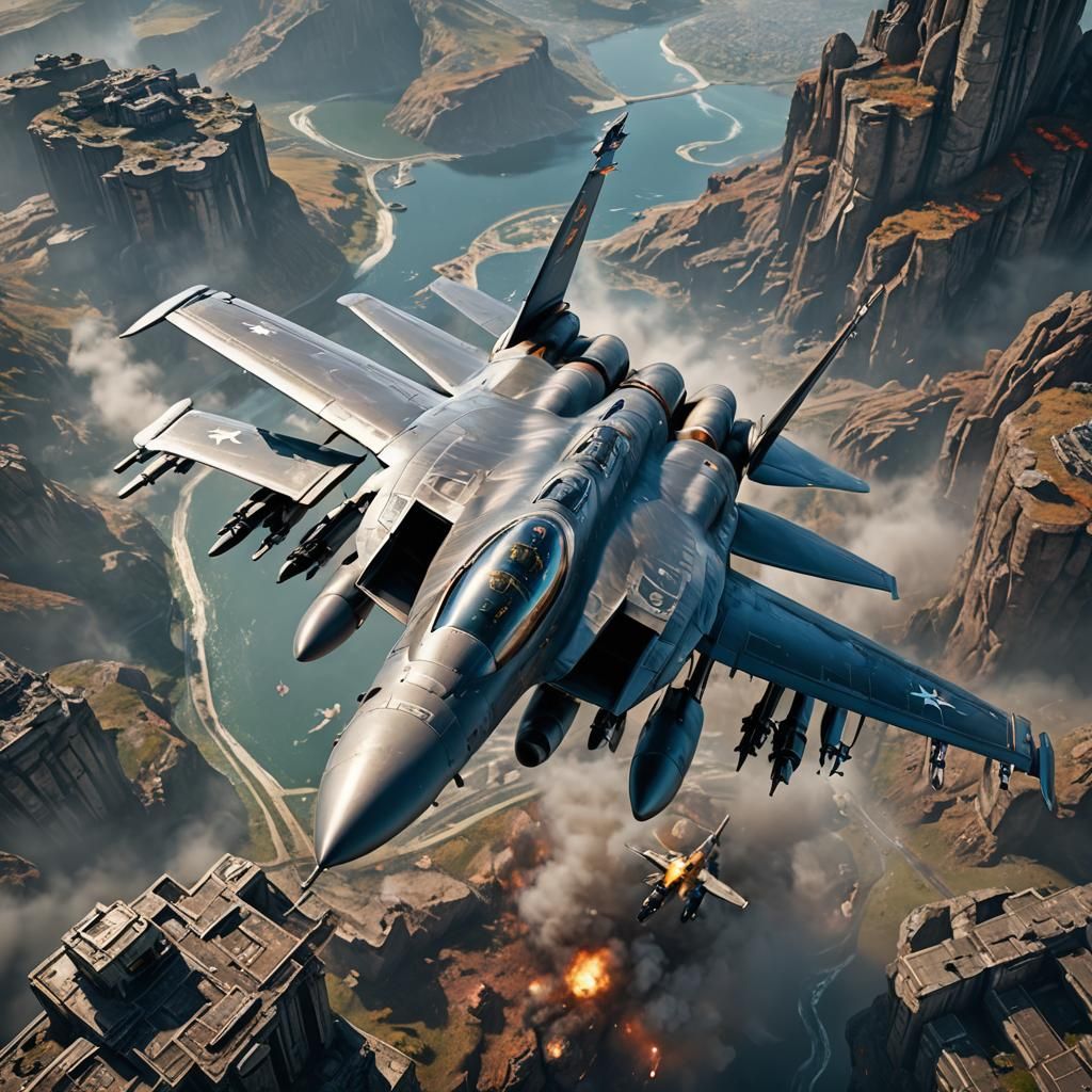 Detailed Fighter Jet Concept Art