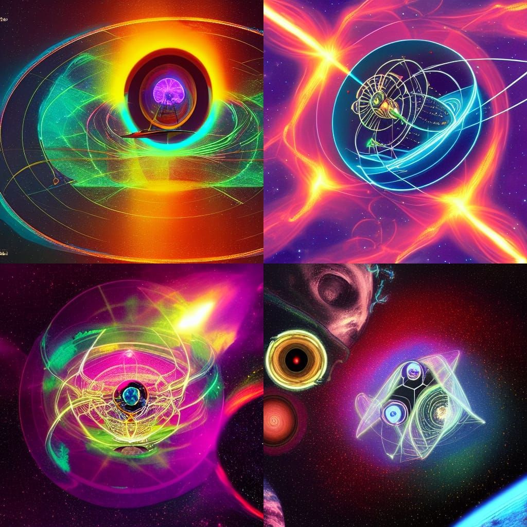 Electric Tourbillon in Cosmos: Holographic Astral Art