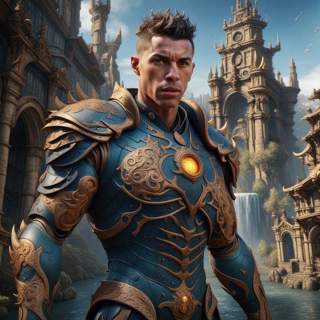 Detailed Matte Painting of Ronaldo in Deep Color