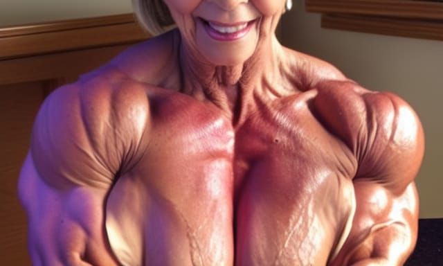 Muscular Grandma: Female Bodybuilder with Ripped Physique