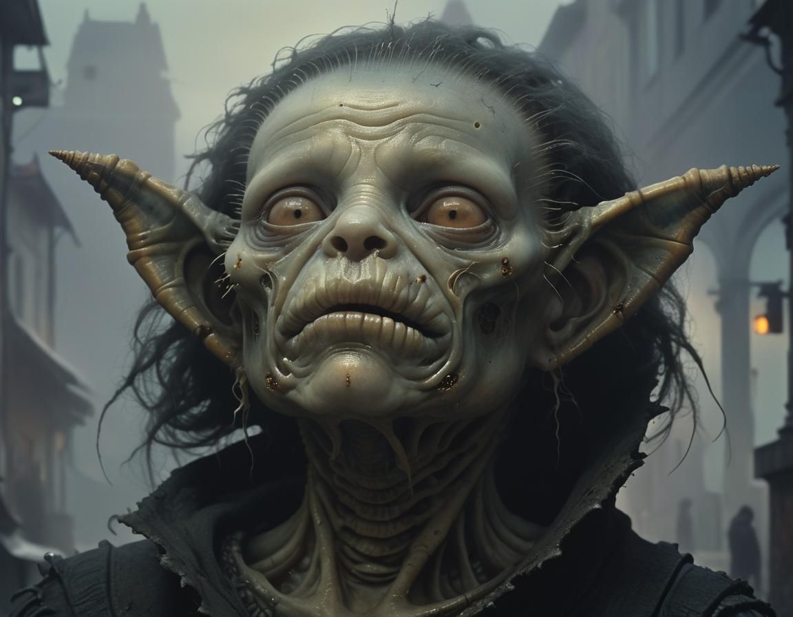 Surreal Maggot Cone in Digital Art Style