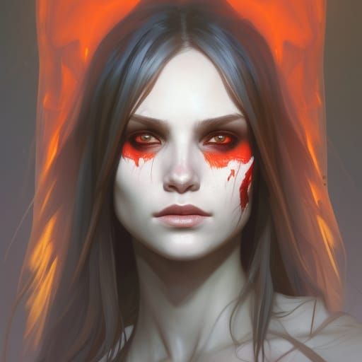 Detailed Portrait of a Female Strigoi in Unreal Engine
