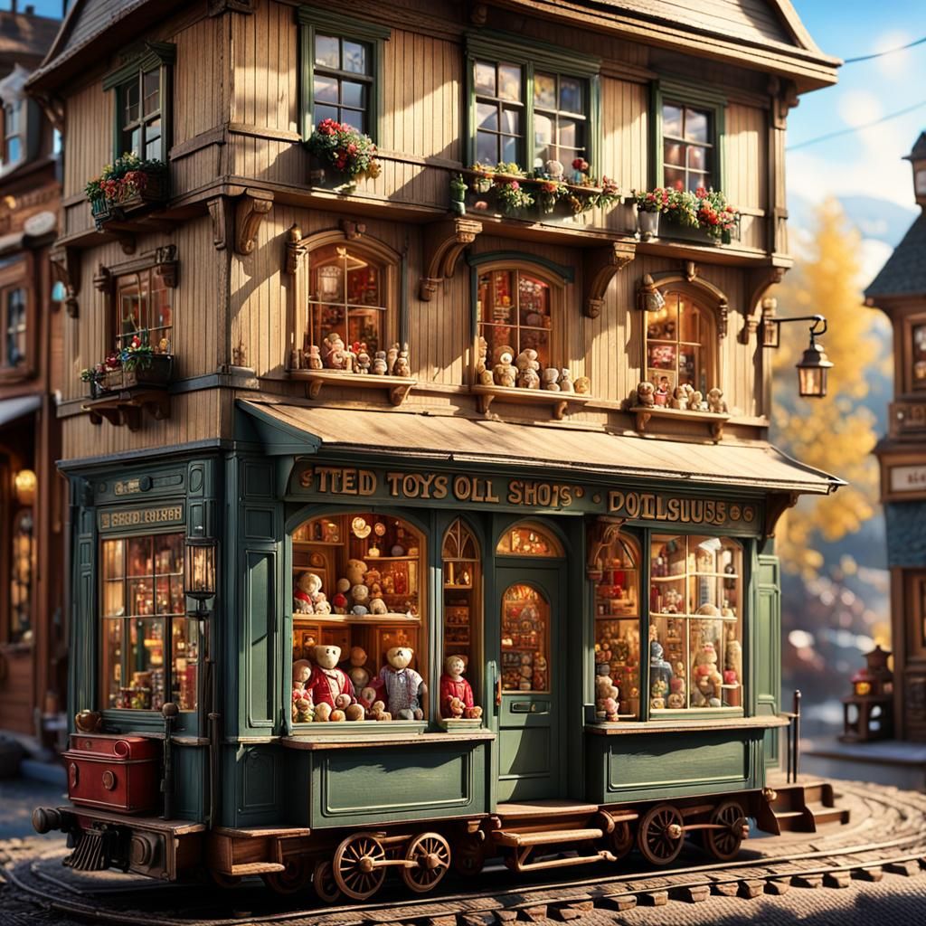 Charming Old Toy Shop with Classic Toys