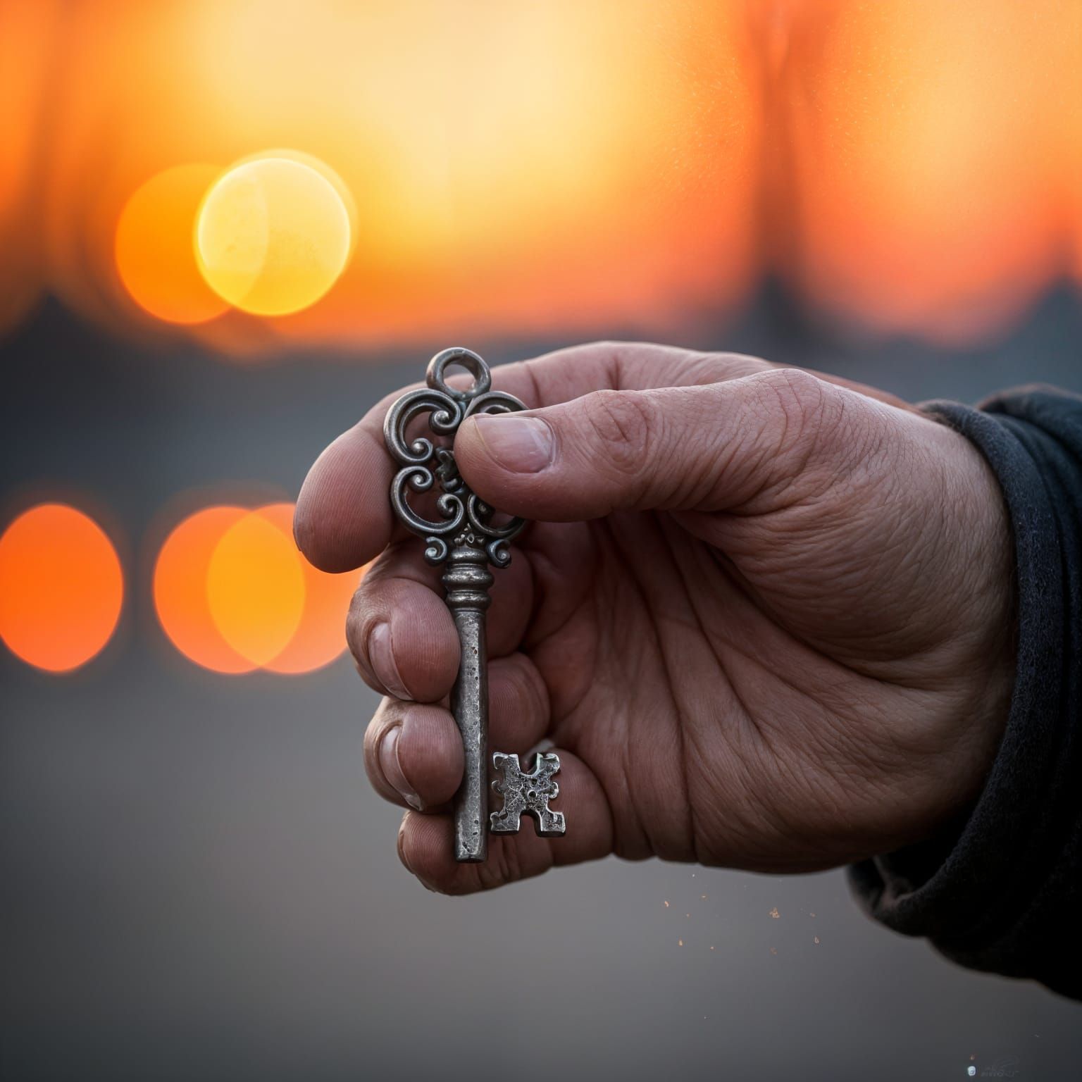 Mystical Hand Over Glowing Crystal Ball