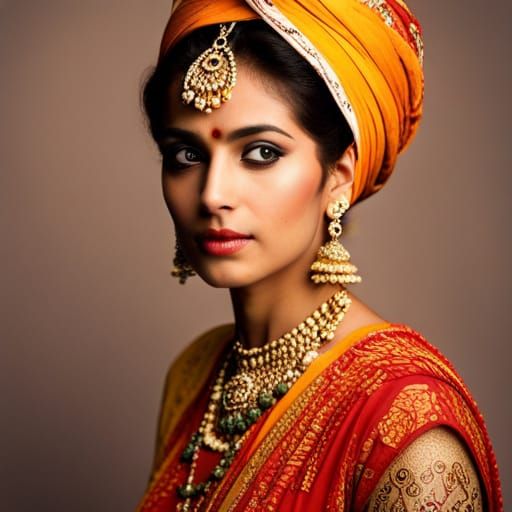 Beautiful Indian Woman Inspired by India's Rich Culture