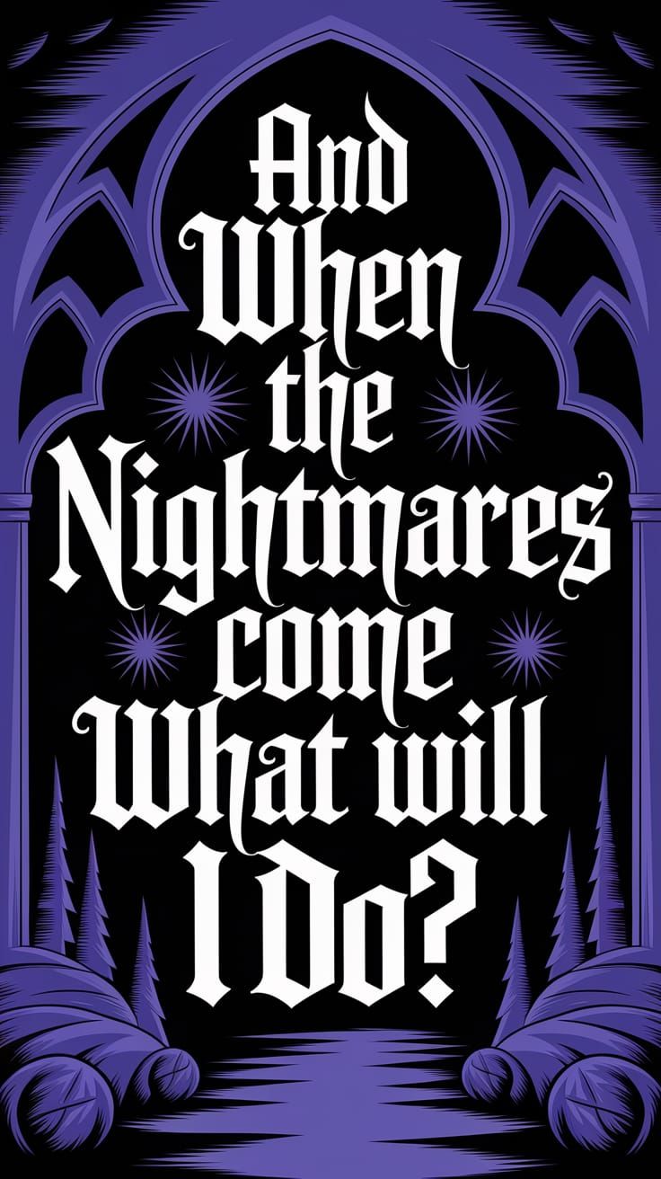 Gothic Text Art: And When the Nightmares Come