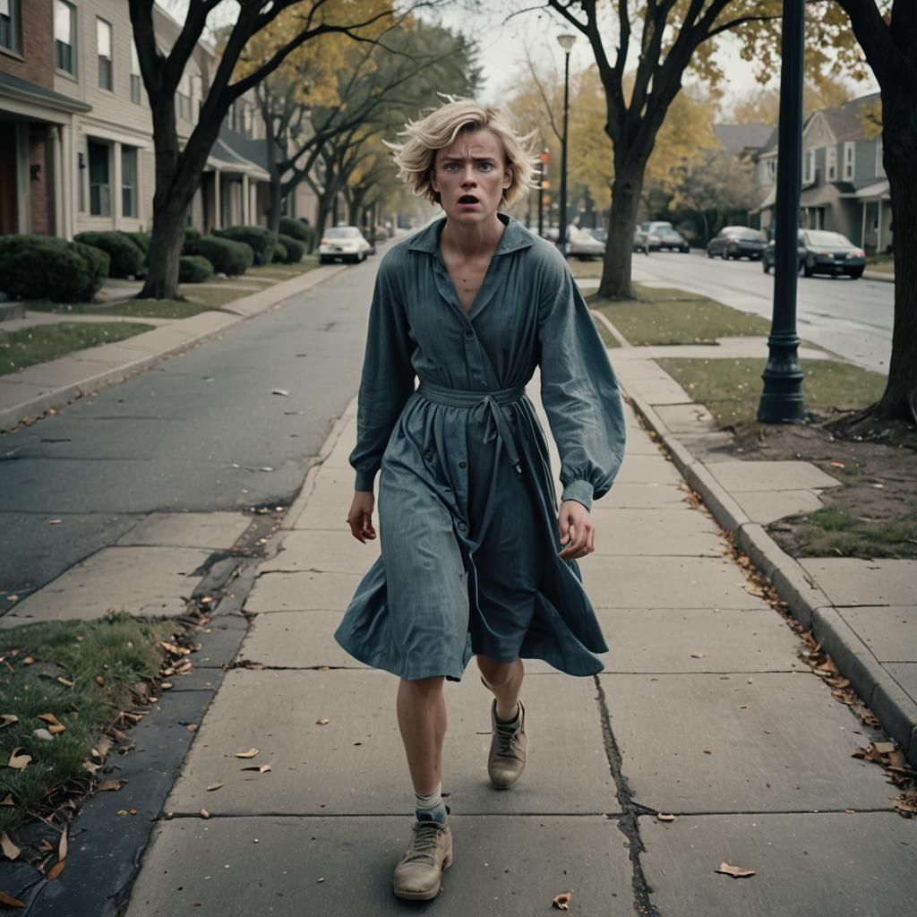 Humiliated Boy in Dress: Cinematic Film Still