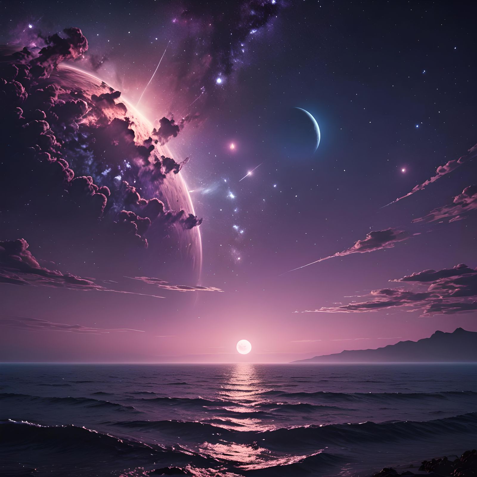 Epic Space Ocean: Cinematic Film Still